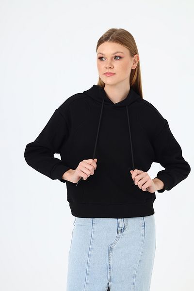 NATUFIAN STORE Women's Hooded 3-Thread Sweatshirt