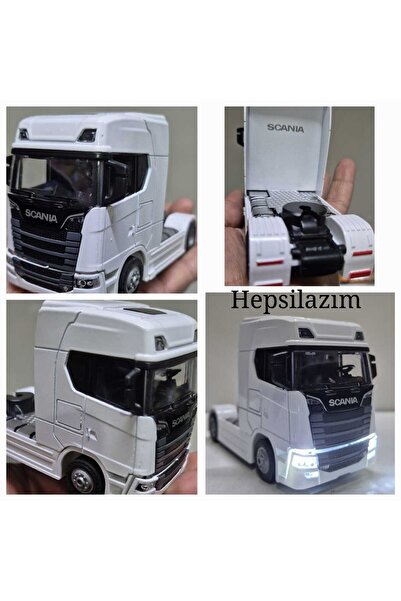 Hepsilazım Diecast Model Araç 12 Cm Scania V8 R730 Metal Çekici Oyuncak Tır Kafa