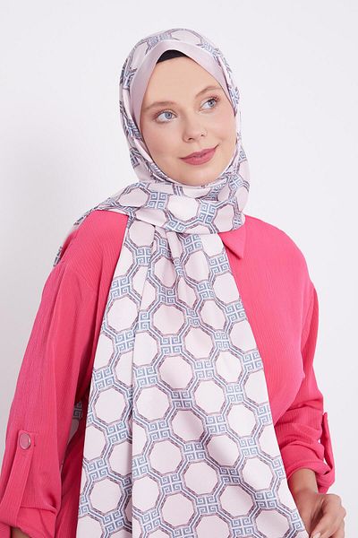 Levidor Lilac Hexagon Pattern Angel Shawl