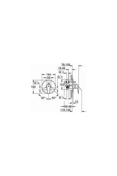 Grohe Bauedge Built-in Bathroom and Shower Faucet29079000