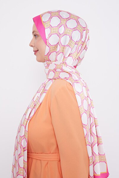 Levidor Fuchsia Hexagon Pattern Angel Shawl