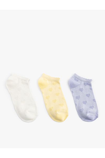 Koton Set of 3 Heart Booties Multicolored Socks