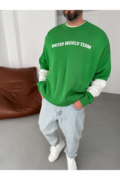 BYBASICMAN New York Green Knitted Sweatshirt - Jj-104