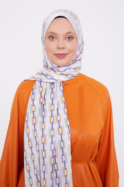 Levidor Lilac Square Chain Pattern Angel Shawl