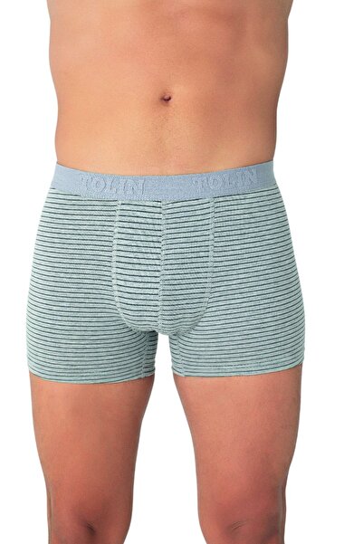 TOLIN Чоловічий 3-х частинний комплект боксерів з бавовняної тканини з еластаном, сірий у смужку 4147-07