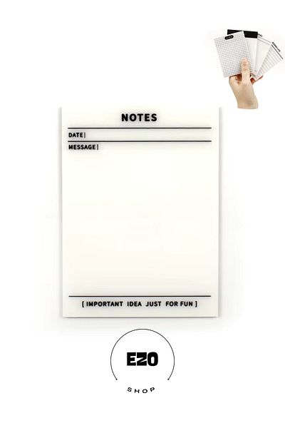 EZOSHOP Transparent Adhesive Post It Note Paper Postit Gridnotes Post-It