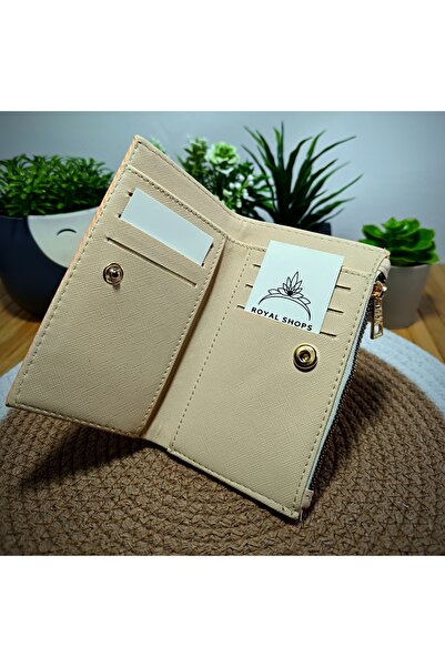 R SHOP Kot Desenli Zarif Şık Kadın Genç Kız Çocuk Günlük Cüzdan