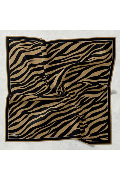 Bonjela Μαλακό κασκόλ με σχέδιο Zebra ραμμένο στο χέρι