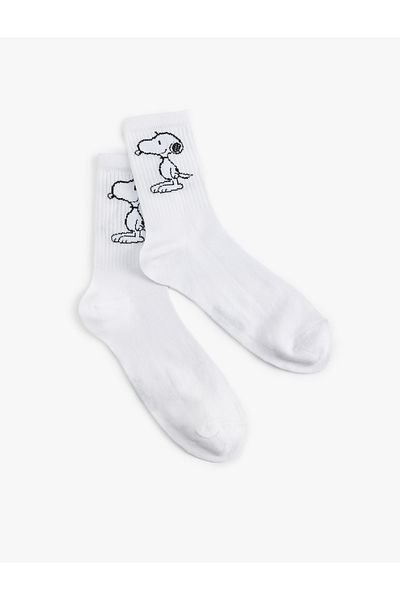 Koton Snoopy Licensed Embroidered Socks