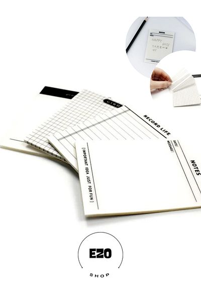 EZOSHOP Postit Gridnote 4 Pieces - Transparent Adhesive Note Paper