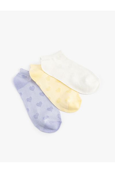 Koton Set of 3 Heart Booties Multicolored Socks