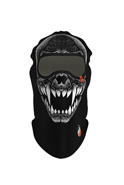 Maskara Extreme Funny Balaklava, Su İtici özellikli(DWR) Baskılı Snowboard, K...