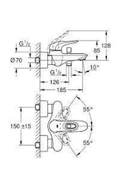 Grohe Eurostyle Single Controlled Bathroom Faucet33591003 -33591003