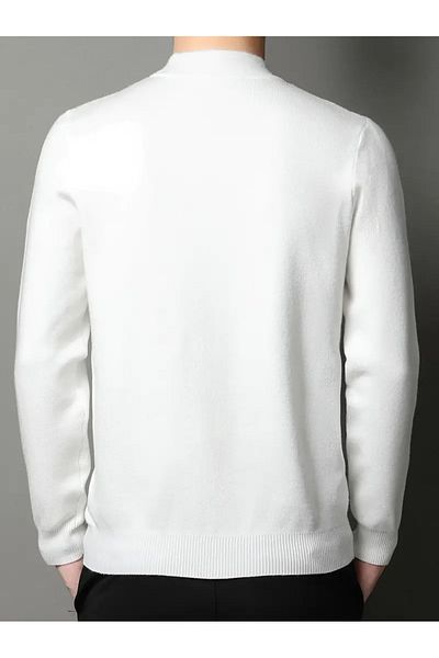 NO4 Half-Necked Textured Knitting Sweater