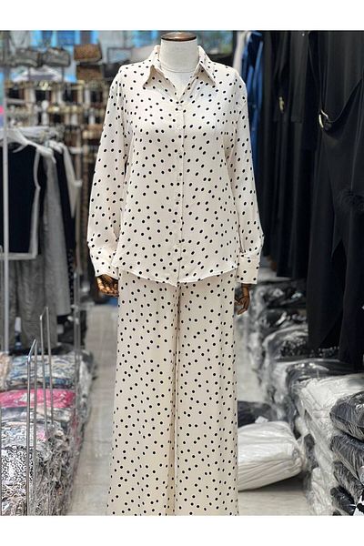Fiori Cămașă din satin cu modele de buline