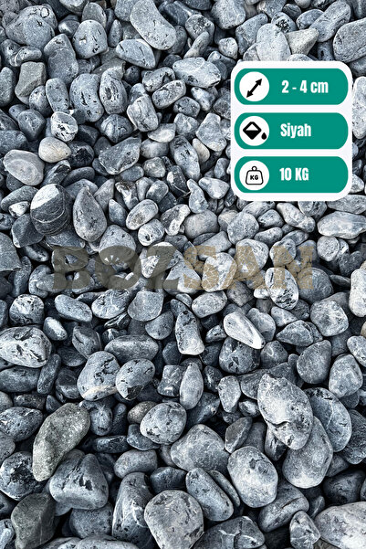 Bozsan Siyah Dolomit Taşı 10 Kg 2-4 Cm Taş Dekoratif Taş Dere Taşı Bahçe Süs ...