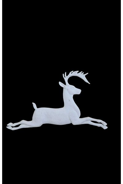 DERYA DESİNG ART New Year's Deer Pattern Flexible Furniture - Wood, 16.5X9Cm, No:Ea11