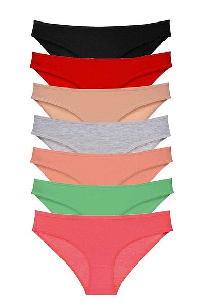 Easy Tedarik 7 Pieces Super Eco Set Lycra Women's Slip Panties Set 4
