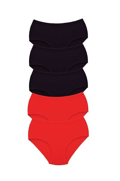 Easy Tedarik 5 Pieces Tutku Women's High Waist Bato Thick Rubber Panties S2