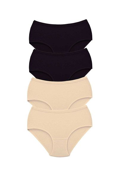 Easy Tedarik 4 Pieces Tutku Women's High Waist Bato Thick Rubber Panties S2