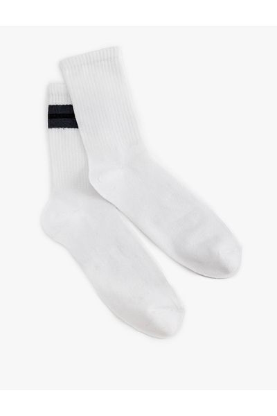 Koton Striped Cotton Blended Set of 2 Tennis Socks