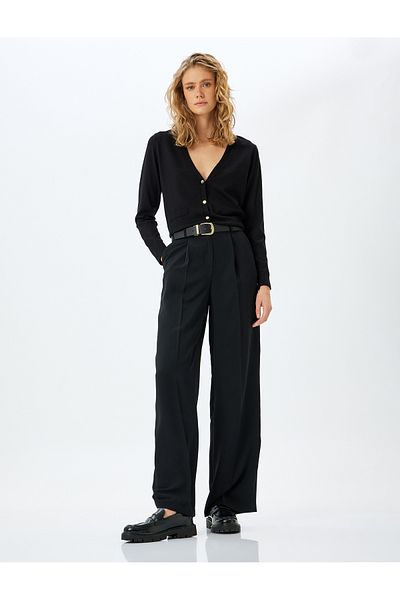 Koton V-Neck Long Sleeve Buttoned Knitwear Cardigan