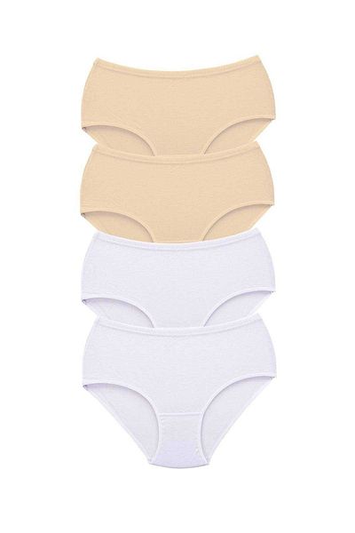 Easy Tedarik 4 Pieces Tutku Women's High Waist Bato Thick Rubber Panties S9