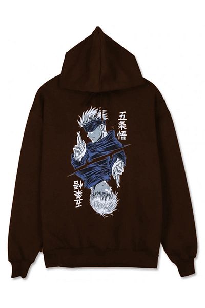 zip moda Φούτερ με κουκούλα Jujutsu Kaisen Anime με στάμπα