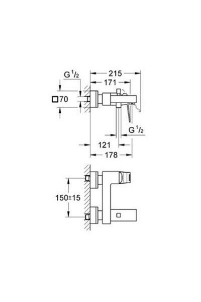 Grohe Eurocube Single Controlled Bathroom Faucet23140000