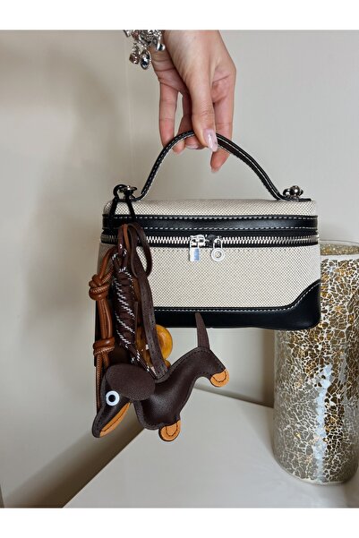 Studioyc Longpup Charm – Dachshund Köpek Charm Anahtarlık Ve Çanta Aksesuarı Kahverengi