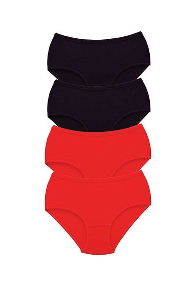 Easy Tedarik 4 Pieces Tutku Women's High Waist Bato Thick Rubber Panties S1