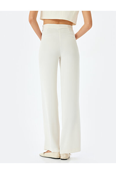 Koton Rahat Kalıp Geniş Paça Yüksek Bel Pantolon
