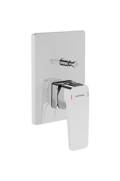 Artema Root Square A42752 Built-in Bathroom Faucet, Surface Mounted, Chrome