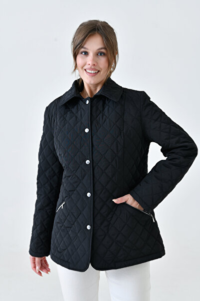 Butik Γυναικείο εποχιακό παλτό μεγάλου μεγέθους με επένδυση με τσέπες - MG001