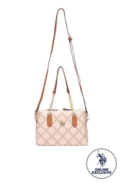 U.S. Polo Assn. حقيبة كتف نسائية باللون البيج - Us8099 Online حصريًا