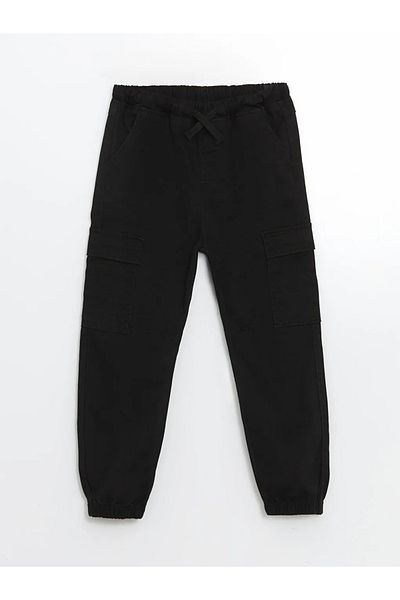 LC Waikiki Kids Black Boys' Jogger Pants with Elastic Waist