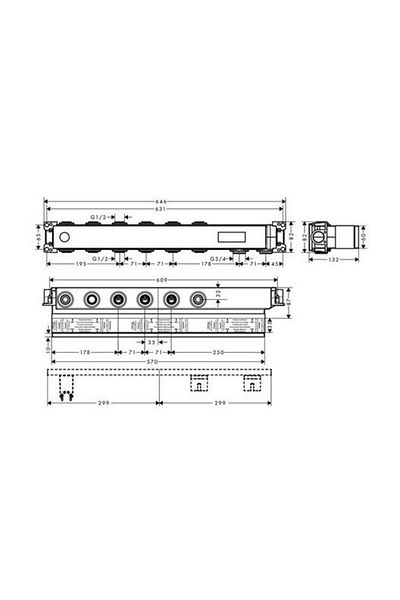 Hansgrohe Rainselect Inner Set For 4 Outlets -15312180