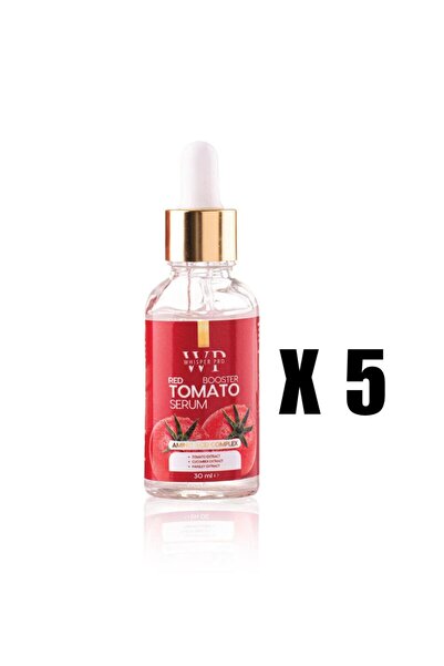 5 ADET Red Booster Tomato Serum 30 ml - Likopen Içerikli Aydınlatıcı Antioksidan Domates Serumu