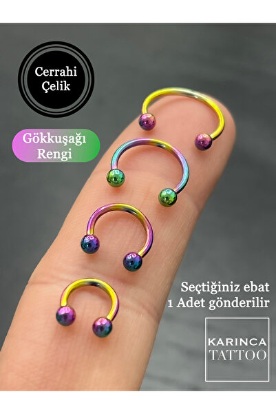 Karınca Piercing Yarım Halka Piercing Tragus Conch Helix Rook Orbital Dudak Kaş Snug Göbek Daith Septum Nipple Göğüs