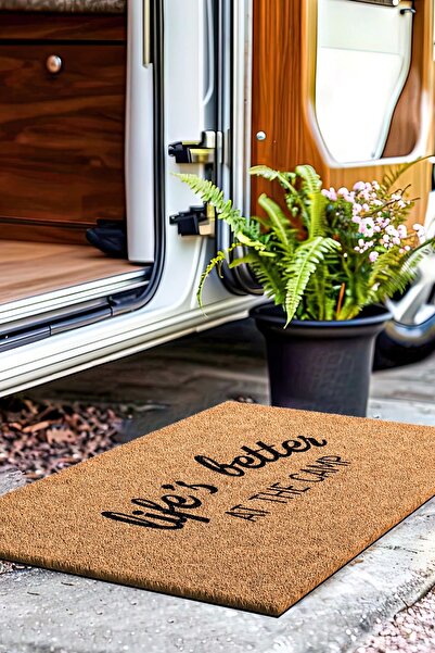 Decovetro Paspas Happy Campers Desenli Kapı Önü Paspası 40 x 60 Cm