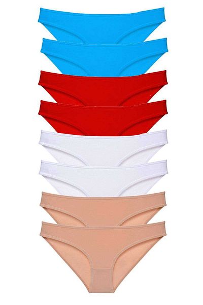 Easy Tedarik 8 Pieces Super Eco Set Lycra Women's Slip Panties 529