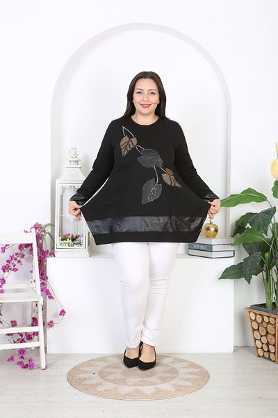 XL Modam Women's Large Size Stone Print Ultra Battal Tunic