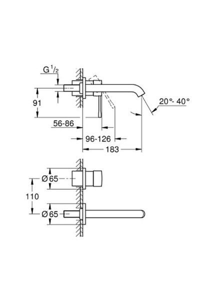 Grohe Essence Two Holes Sink Faucet M Size -29192001
