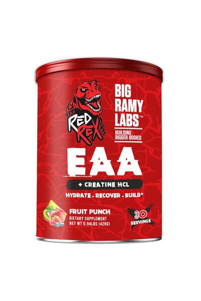 BIG RAMY LABS ريد ريكس إي إيه إيه + كرياتين إتش سي إل، نكهة الفواكه، 30