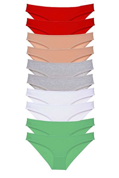 Easy Tedarik 10 Pieces Super Eco Set Lycra Women's Slip 506