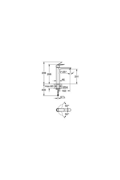 Grohe Eurocosmo Single Control XL Sink Faucet - 23921000