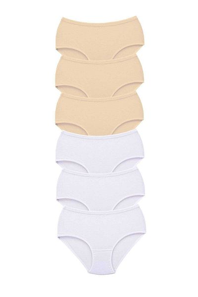 Easy Tedarik 6 Pieces Tutku Women's High Waist Bato Thick Rubber Panties S9