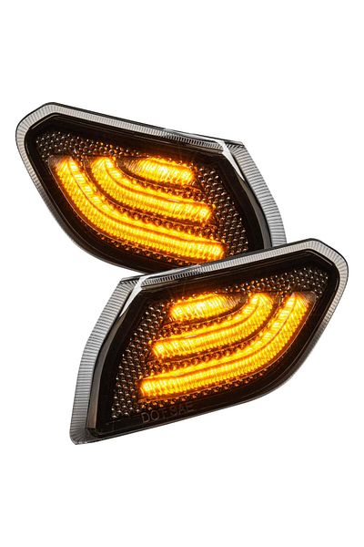 oracle مصابيح LED أمامية جانبية لسيارة Jeep Wrangler JL وGladiator JT 18-24، عدسات دخانية