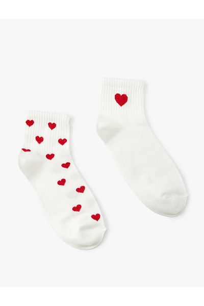 Koton Set of 2 Socks with Hearts
