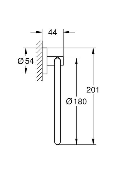 Grohe Essentials 40365Al1 Model Ring Towel Holder